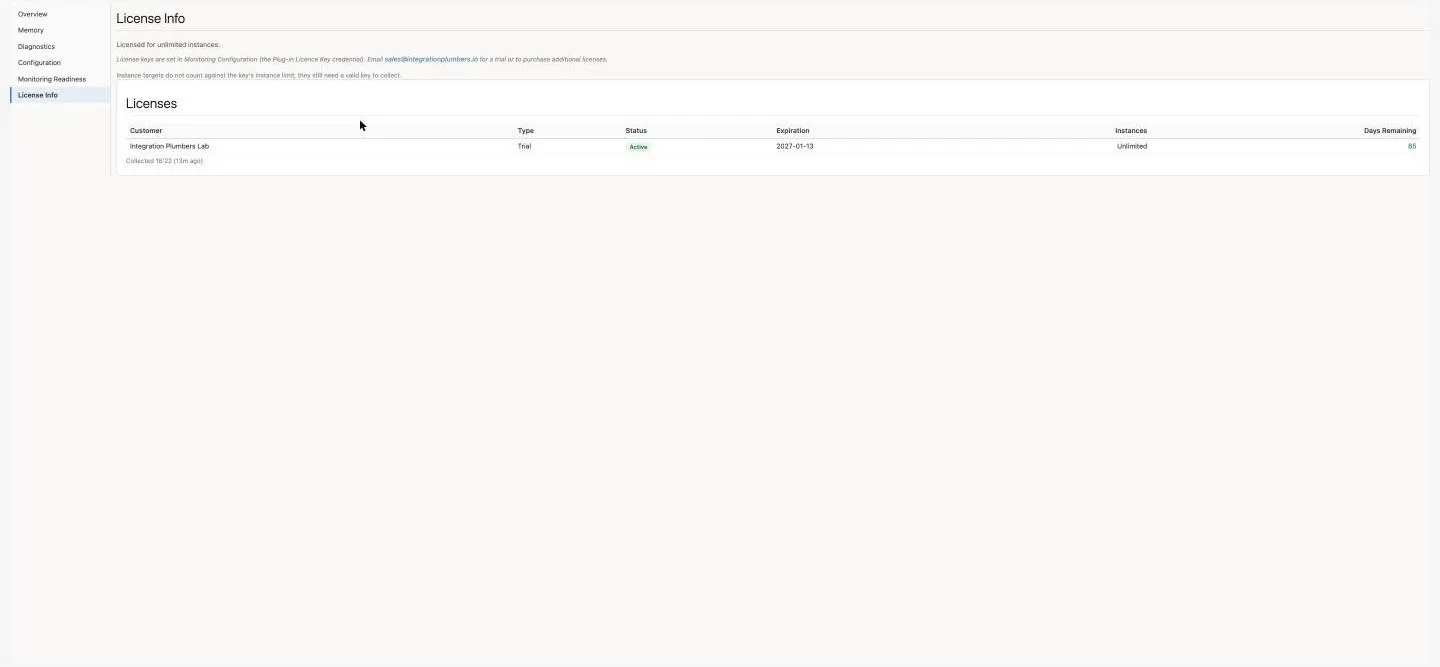 IBM Db2 Instance License Info page